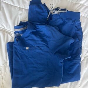 Fabletics Royal Blue Scrub Set